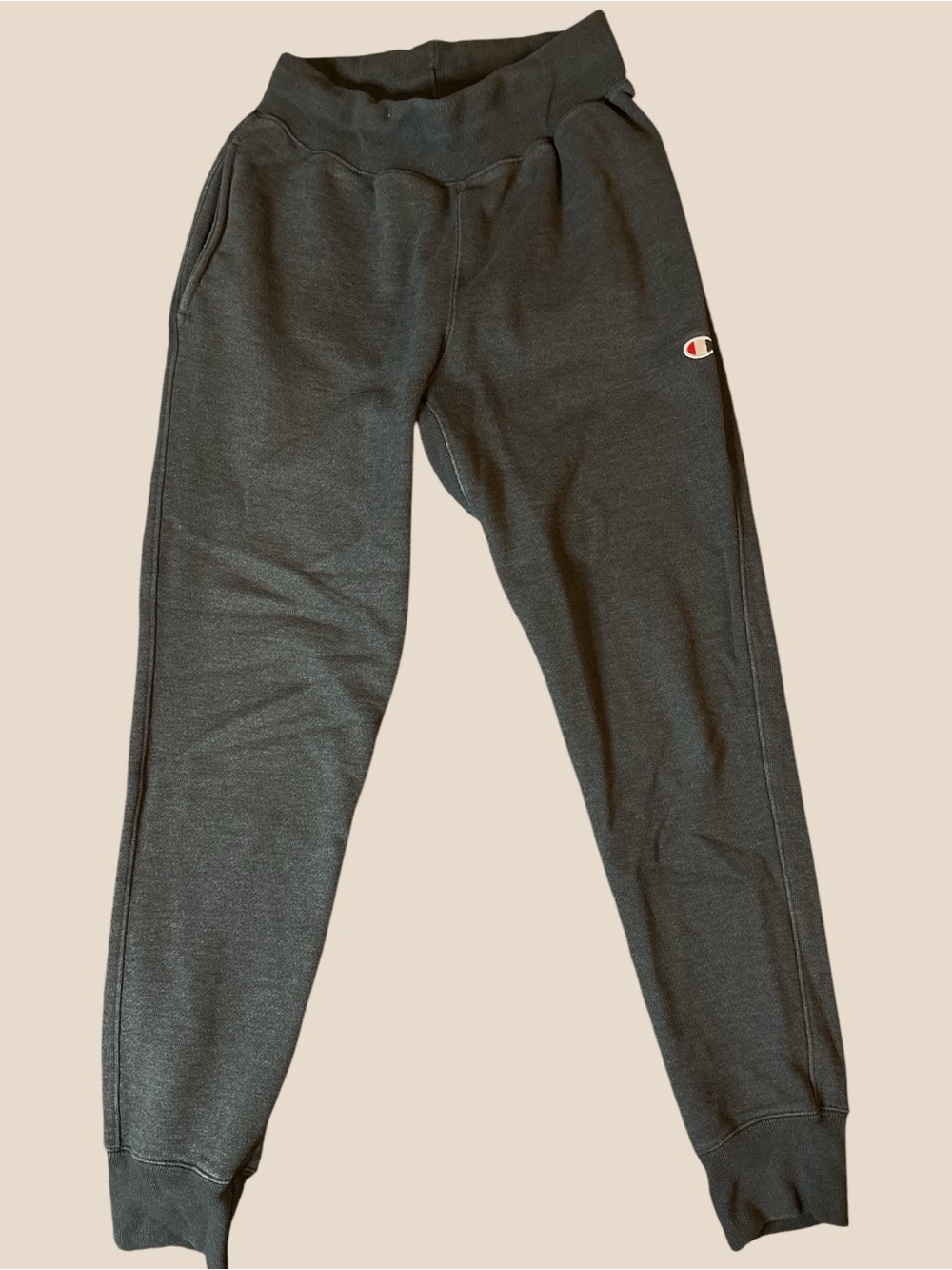 Champion Men’s Small Charcoal Black Jogger Sweatpants 26x38 Inseam: 29.5”
